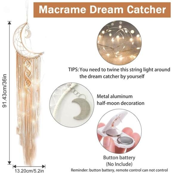 Homecor Gifts for Teenage Girls, Hanging Photo Display & Moon Dream Catchers - Picture 4 of 7